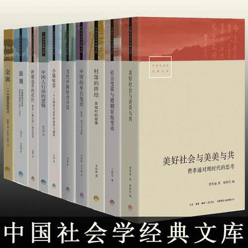 中国社会学经典文库全套10册第一辑 金翼 一个中国家族的史记 银翅 中国人行动的逻辑 村落的终结 小镇喧嚣  正版书籍