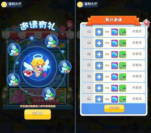 萌趣医院邀请好友微信小程序邀请新用户登录游戏得奖励10件起拍