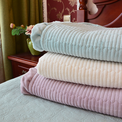 高端牛奶绒床盖冬季加厚2023新款