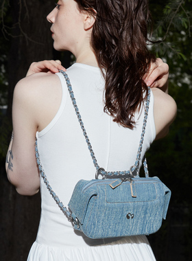 the pleasure molecule牛仔小飞侠包链条双肩包斜挎包多种背法tpm