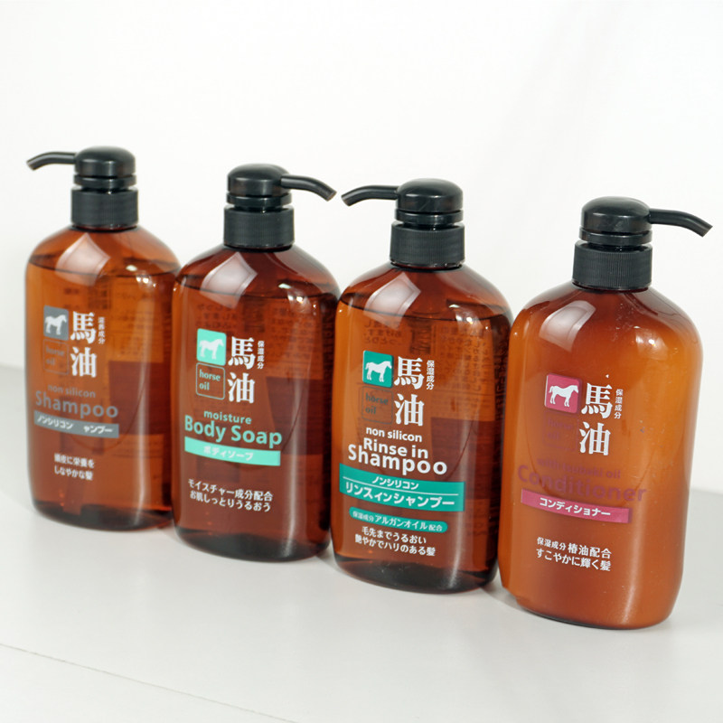 日本正品熊野油脂无硅油护发素马油强韧防断发损伤护理油保养液