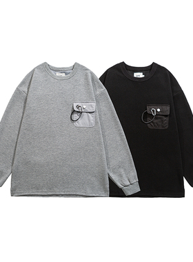 款号T2419-P75  两色基本款华夫格长袖搭配T恤