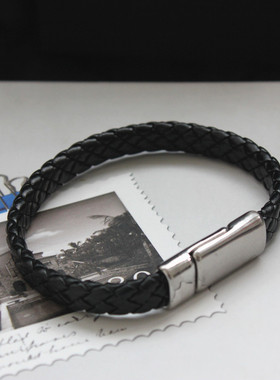 明星同款pu皮时尚风男生磁铁扣