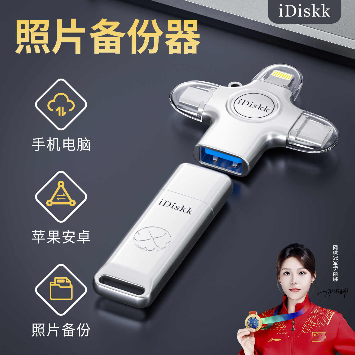 iDiskk照片备份器手机电脑两用