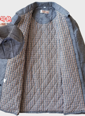 冬季加厚中老年保暖棉衬衣宽松