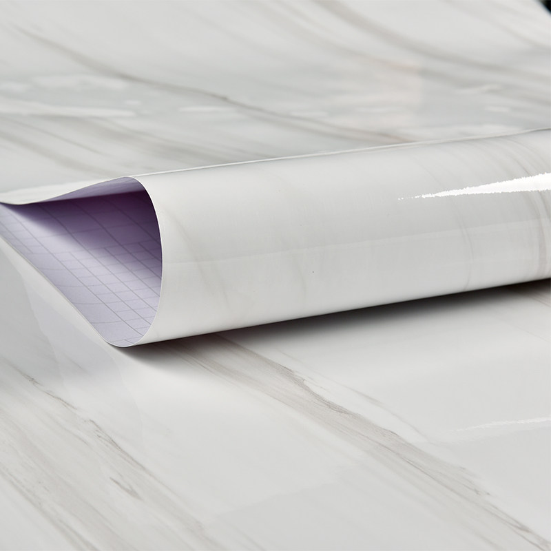 大理石加厚墙纸自粘防水防油贴纸厨房餐厅提亮易擦拭橱柜浴室装饰