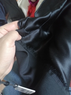 24年新款140宽幅25姆米重磅纯黑色真丝素绉缎面料桑蚕丝布料裤子