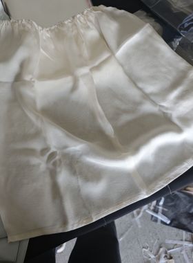 真丝衬裙打底裙半身裙纯桑蚕丝A裙防曝光内衬裙透视雪纺面料微透