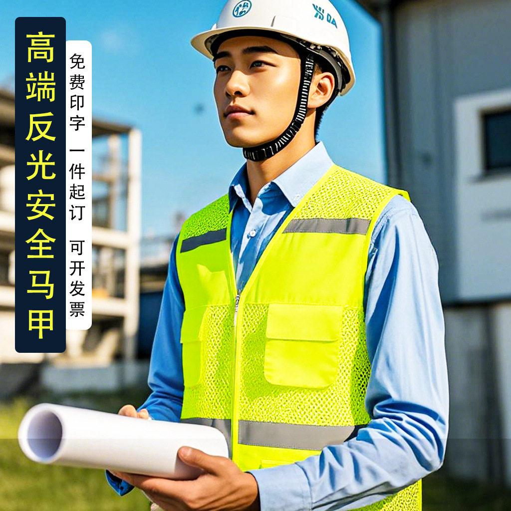 反光安全背心马甲志愿者印logo夏季薄款男多口袋工地施工交通