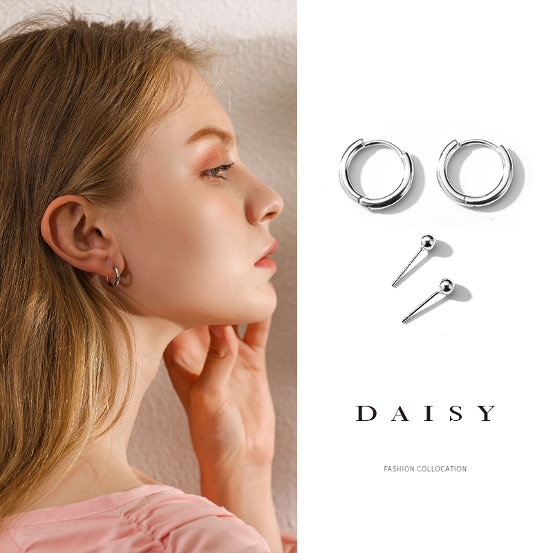 999纯银耳钉女正品简约小巧耳环养耳棒耳洞小耳圈耳扣耳骨棍耳饰|ruв категории Украшения,ювелирные изделия, серьга, серьги - от Buy2taobao.com для оказания профессиональной услуги покупки агента Taobao