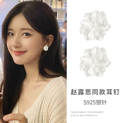 气质花朵耳环女甜美清新