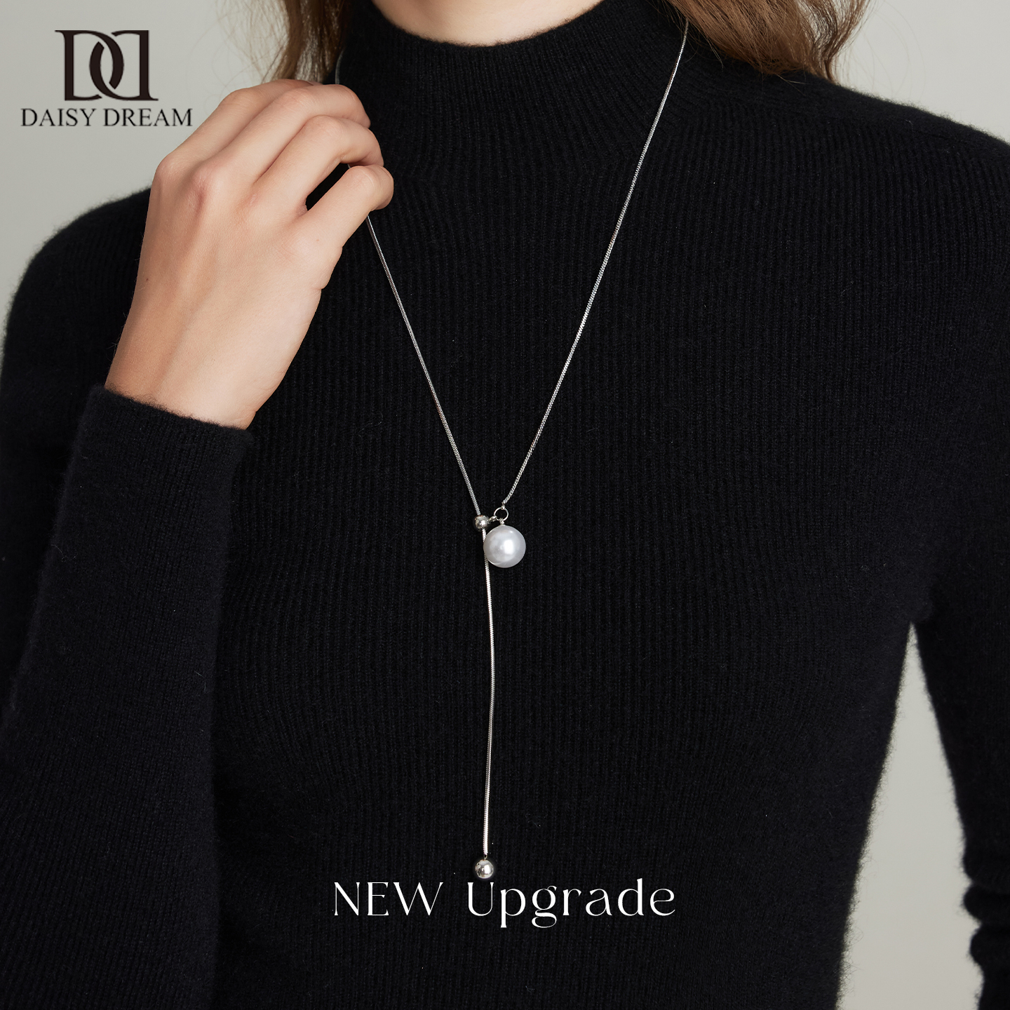 长款珍珠项链可调节轻奢气质小众