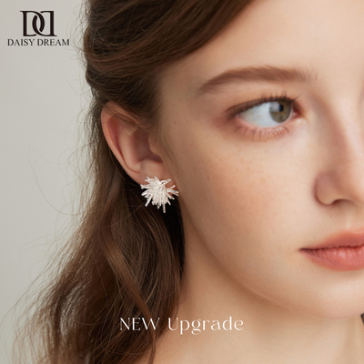 999纯银针烟花耳钉高级气质轻奢