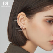 999纯银养耳洞素圈耳环女小众高级感圆圈耳骨钉睡觉免摘耳圈耳饰