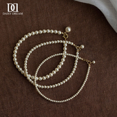 2mm极细施家珍珠手链女2025年新款 小众高级手串高颜值学生党手饰