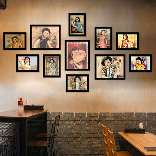 月份牌美女剧本杀装饰画复古怀旧