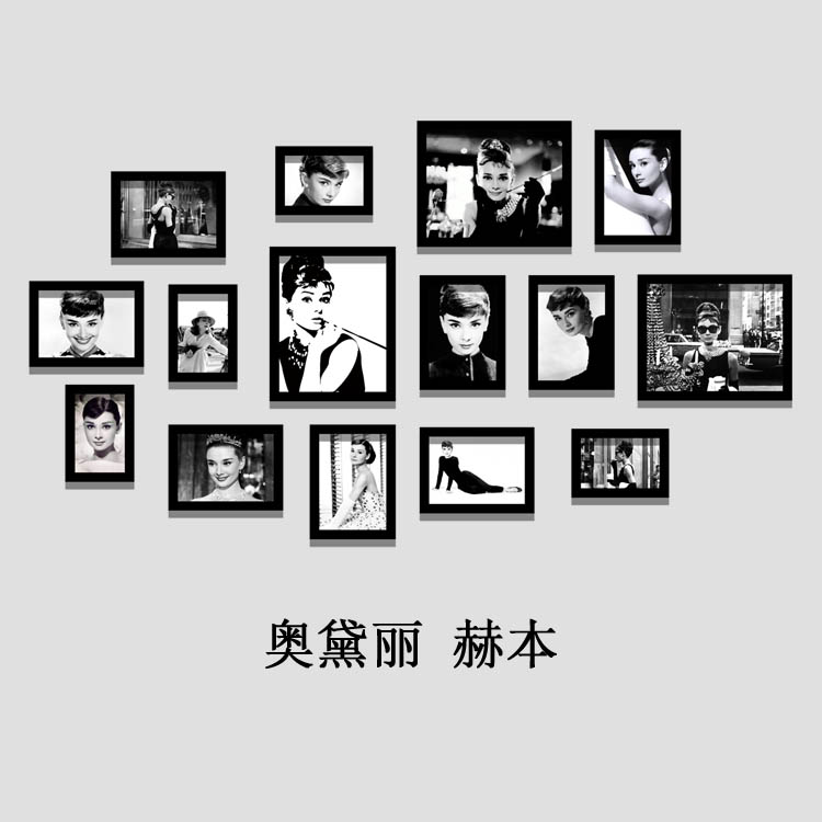 奥黛丽赫本卧室是装饰画复古
