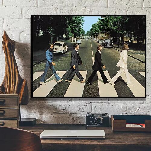 TheBeatles甲壳虫乐队挂画披头士明星海报摇滚装饰画卧室酒吧挂画