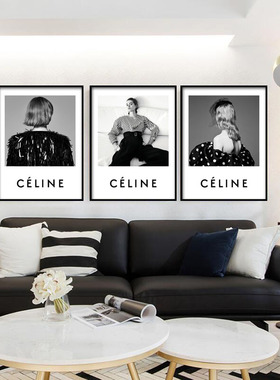 celine法式风格海报拍摄沙发背景装饰画ins时尚服装店女装壁挂画