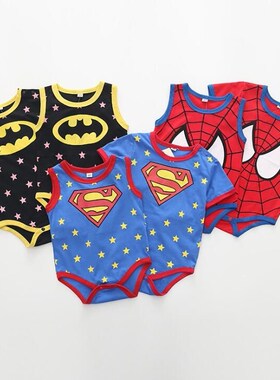 0-12m newborn baby clothing Superman Batman bodysuit romper