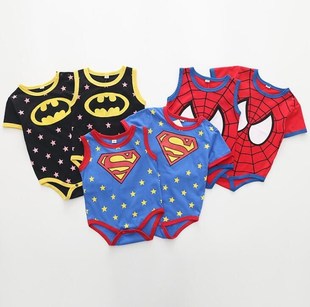 0-12m newborn baby clothing Superman Batman bodysuit romper