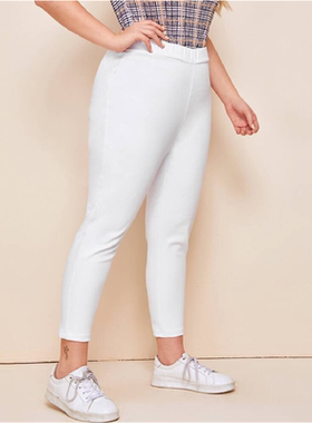 plus size women pants XL-4XL casual big ladies trousers大码