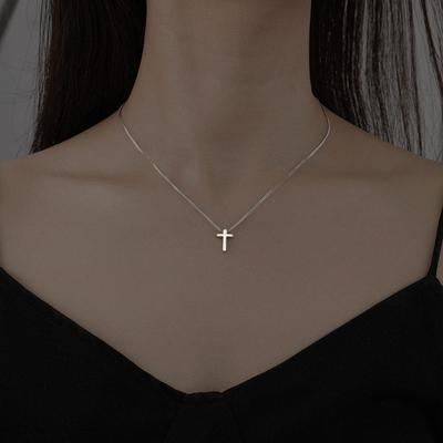 Cross border Clavicular chain girl cross pendant necklace
