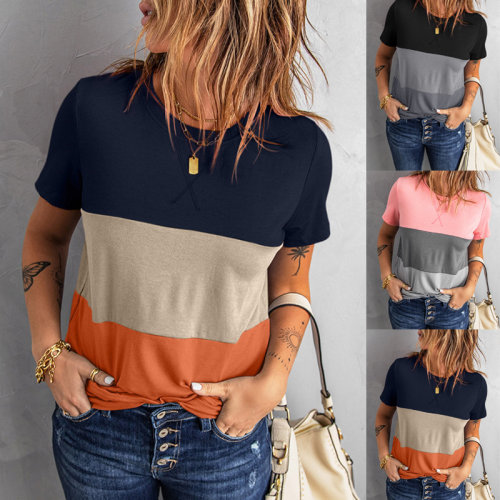spring summer women T shirt casual ladies tops 春夏欧美女T恤