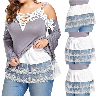 fashion women skirt plus size M-5XL big ladies lace skirt