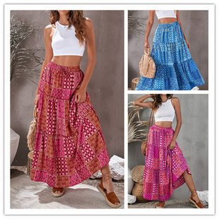 women casual vacation beach skirt ladies dress沙滩裙女 5XL