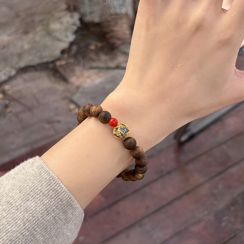 原创海南莺歌绿奇楠沉香手串