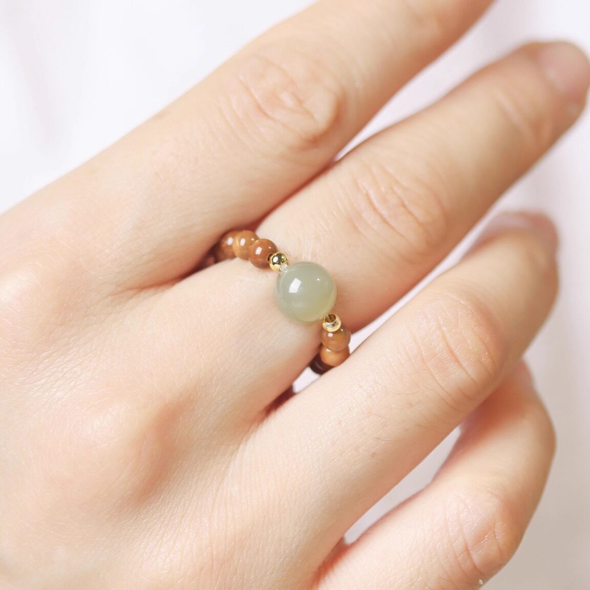 天然特级楼兰库克戒指