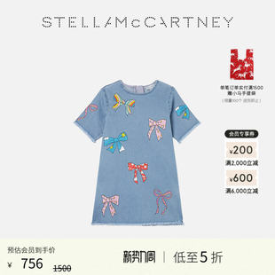 McCartney童装 儿童Stella 蝴蝶结印花图案连衣裙 低至5折