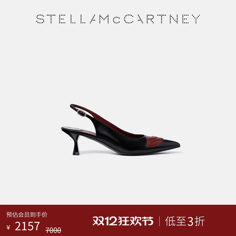 StellaMcCartney嘴唇贴花猫跟鞋