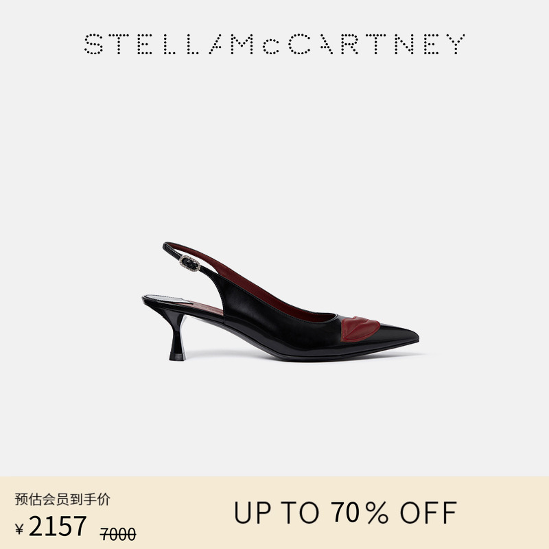 StellaMcCartney嘴唇贴花猫跟鞋