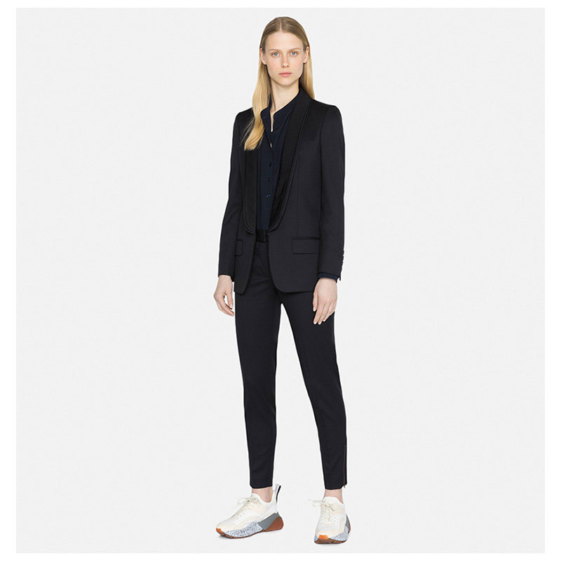 Stella McCartney lady blue Real silk Crepe de chine Stand collar shirt man 's suit formal wear shirtin the Women's clothing/Boutique , Shirt  category - from Buy2taobao.com to provide professional Taobao agent buy service