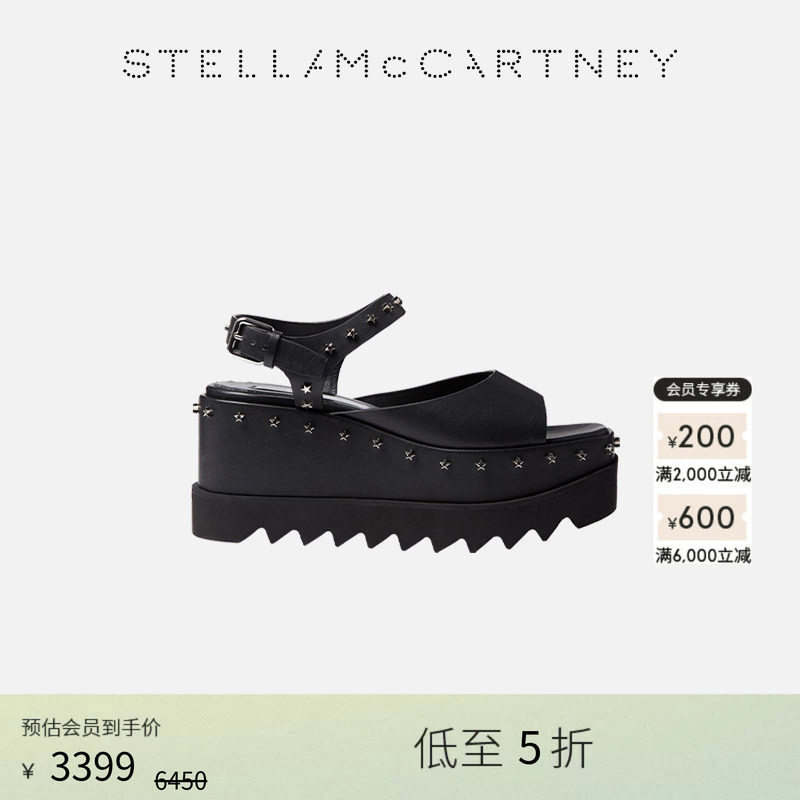 [低至5折]ELYSE  Stella McCartney露趾厚底鞋女士松糕底凉鞋