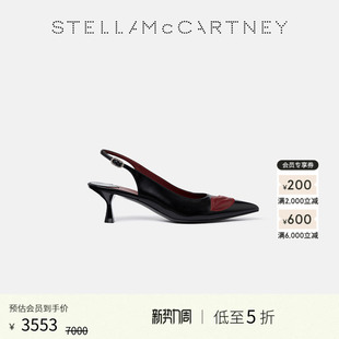 McCartney秋冬搭扣开合漆黑色嘴唇高跟鞋 Stella 低至5折