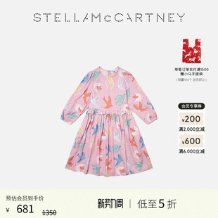 McCartney秋季 儿童Stella 多色飞鸟梭织连衣裙童装 低至5折