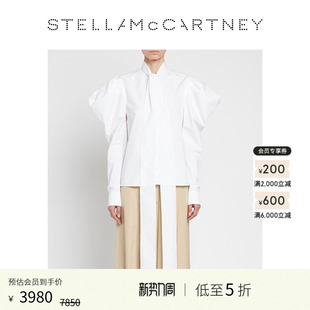 泡泡袖 McCartney春季 Stella 隐藏纽扣开合蝴蝶结领衬衫 低至5折