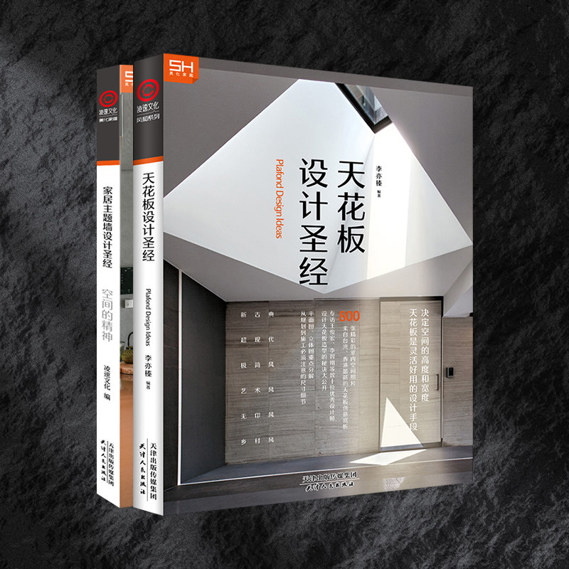 家居主题墙设计圣经+天花板设计圣经 2本套装 家居装饰室内装修设计方案教程资料集书籍 家居天花板吊顶设计书籍