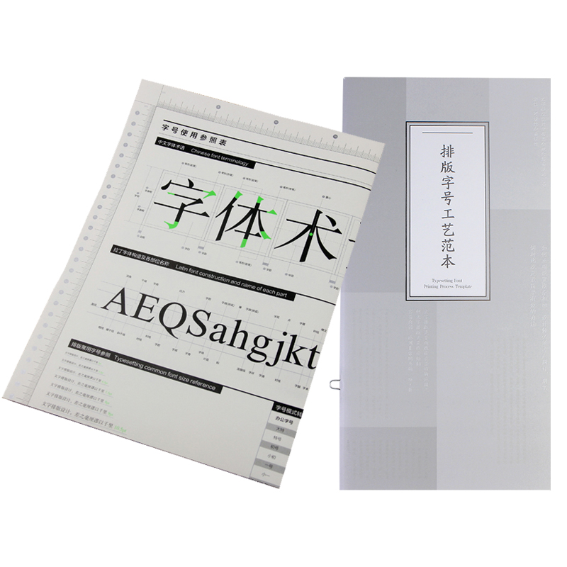 排版字号工艺范本使用参照表