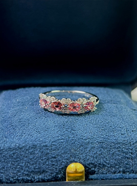 925银天然彩宝星赞碧玺