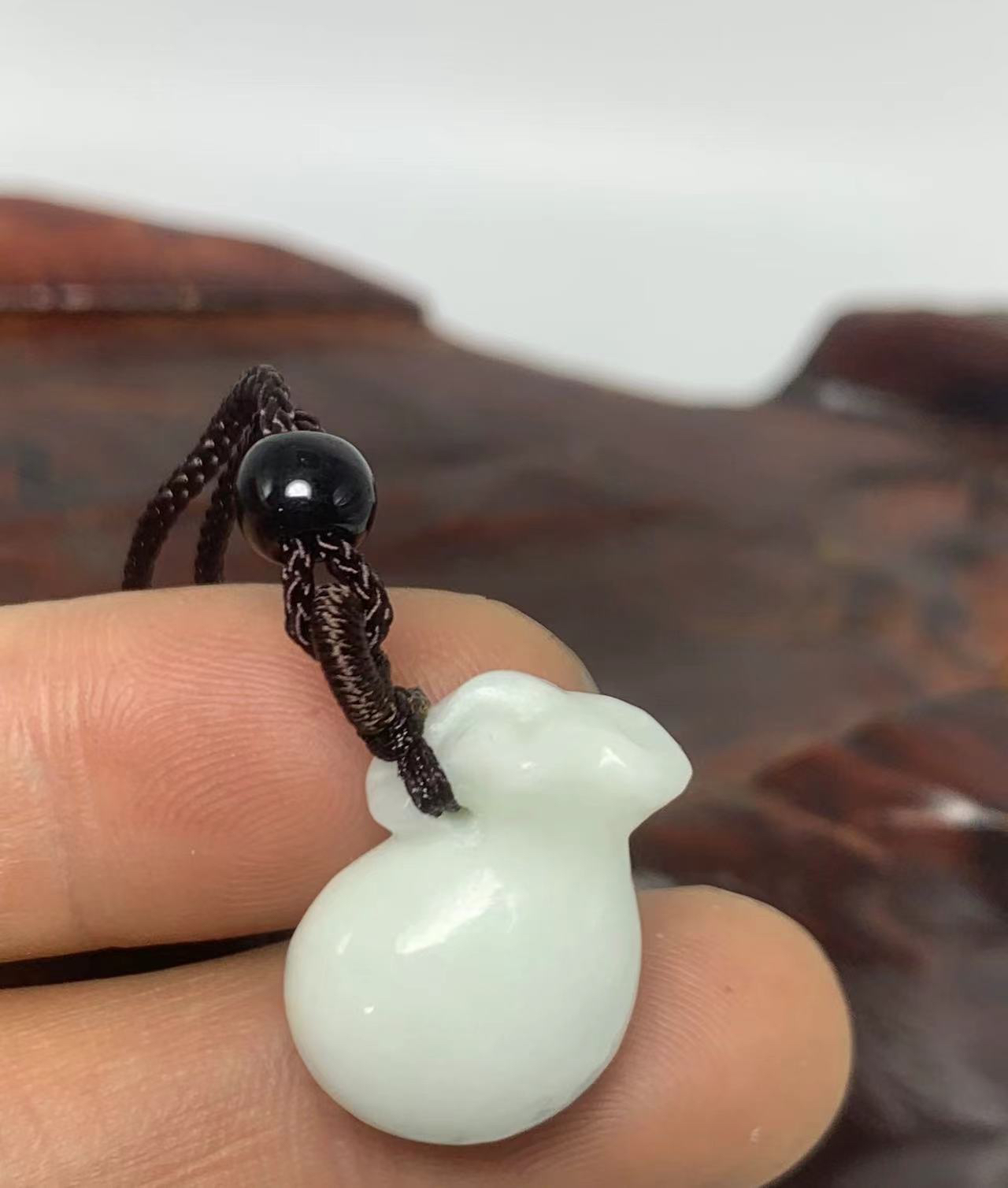 西安特产蓝田玉白玉吊坠福袋挂件兵马俑同款福包男女同款天然活玉