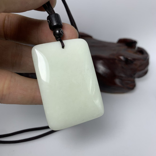 蓝田白玉黄金比例平安无事牌精品男士女士挂件吊坠致真蓝田玉活玉