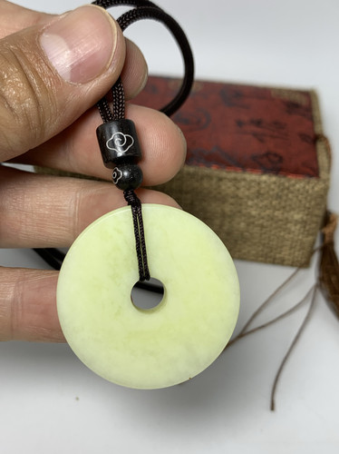 天然蓝田玉吊坠玉石蓝田玉挂件毛衣链男女款