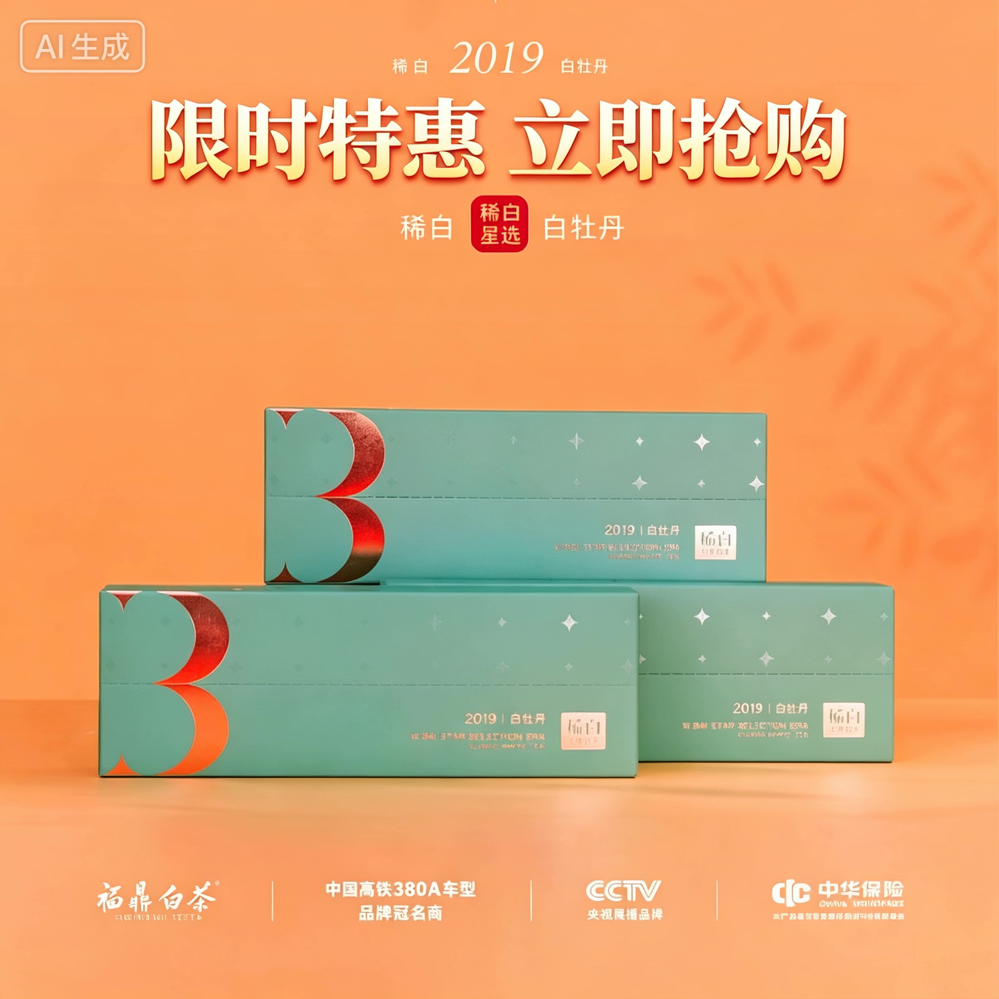 福鼎白茶白牡丹 稀白茶业星选B2019年50g (5g*10盒)小盒携带方便