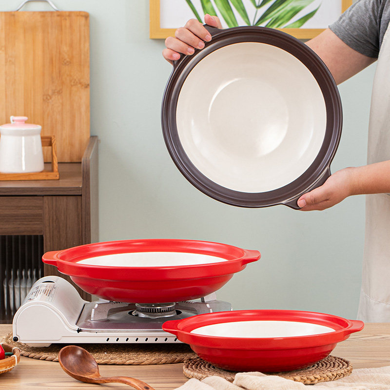 商用酒店砂锅耐高温干烧不裂浅锅啫啫煲饭店专用干锅菜石锅钵子锅