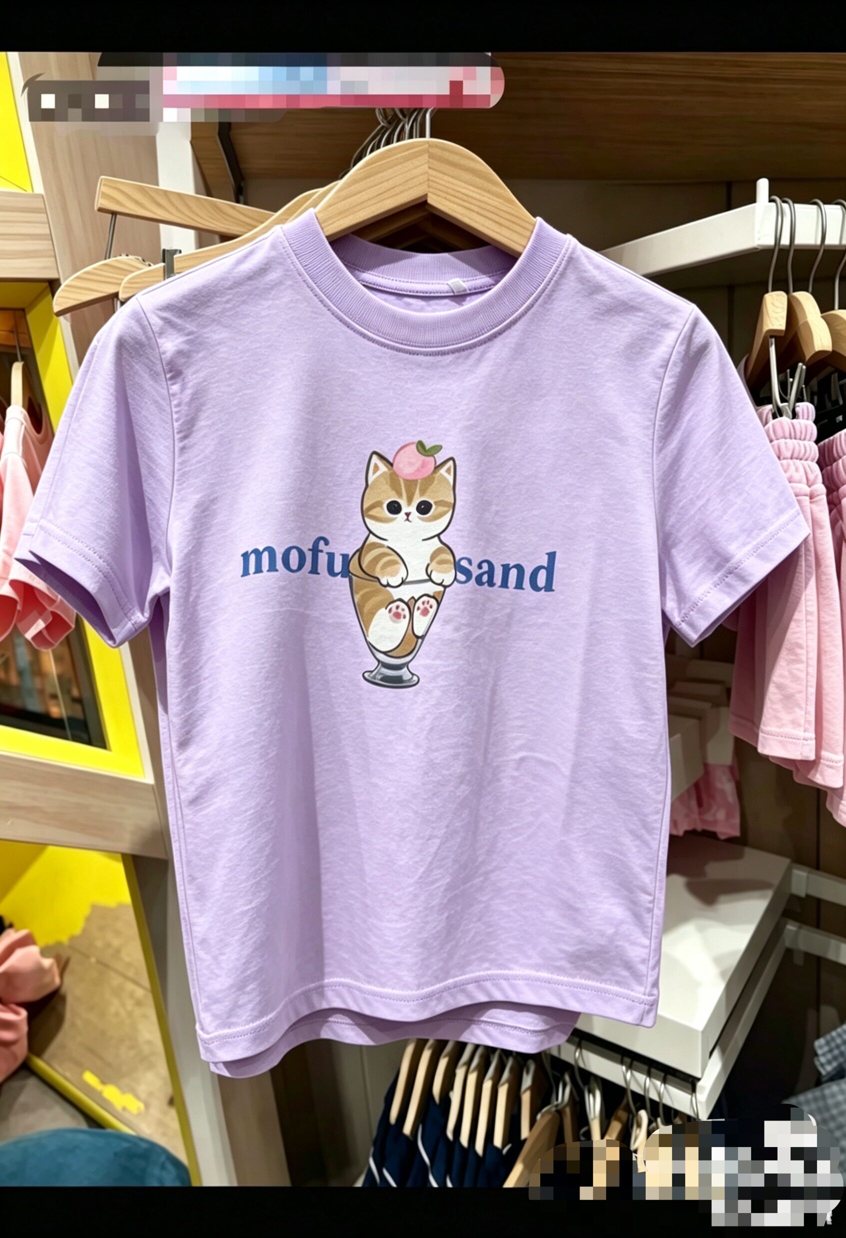 春夏新款女装休闲印花圆领小猫纯T恤