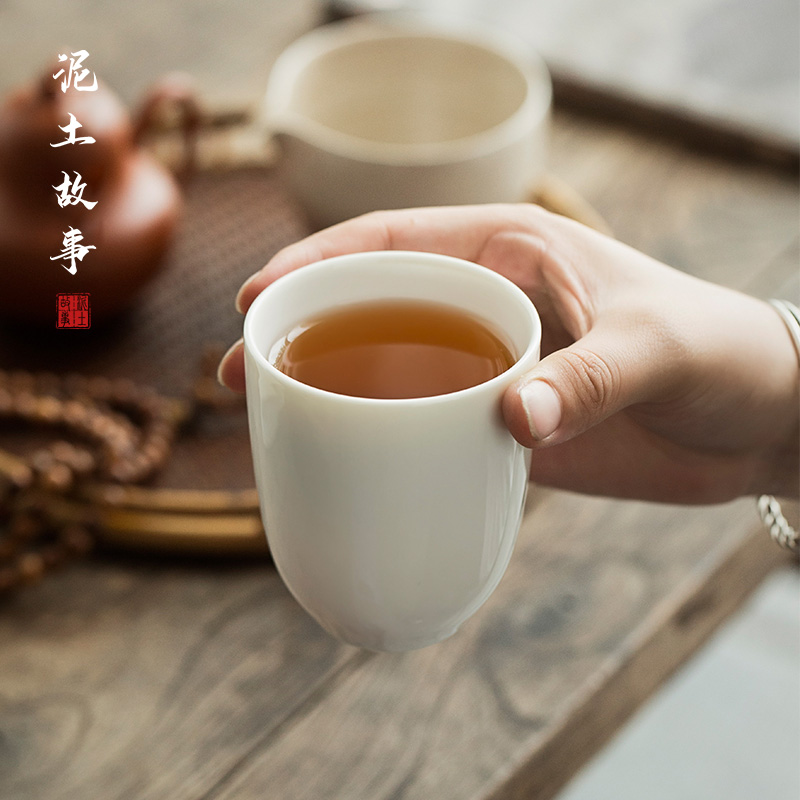 德化猪油白瓷办公室茶杯